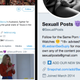 Screenshot showing that Ted Cruz’s Twitter account “liked” a porn video (left) and the Twitter account that Ted Cruz liked overnight (right)